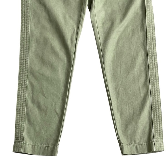 Talbots Slim Cargo Pants Women’s Size 2 Canvas Cotton Elastic Waist Green - Picture 5 of 10